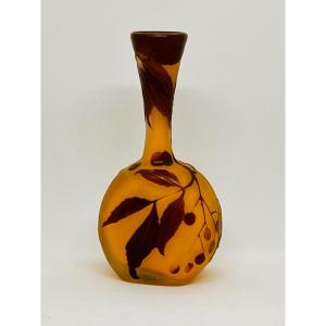 Art Deco Galle Glass Paste Vase (daum Legras Muller) Art Nouveau