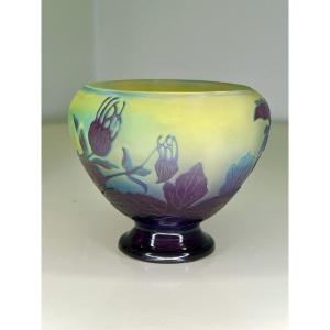 Art Deco Galle Glass Paste Vase (daum Legras Muller) Art Nouveau