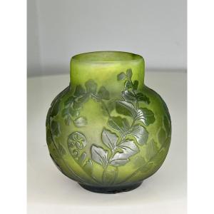 Art Deco Galle Glass Paste Vase (daum Legras Muller) Art Deco