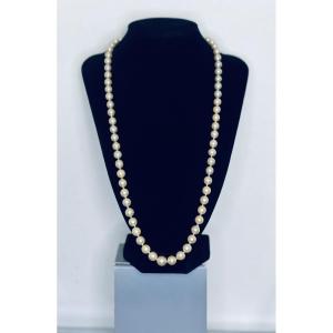 Colliers 69 Perles De Culture Akoya 63 Cm Fermoir Or Et Diamants