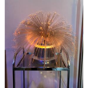 Vintage Yenni 1970s Fiber Optic Glass Lamp Design