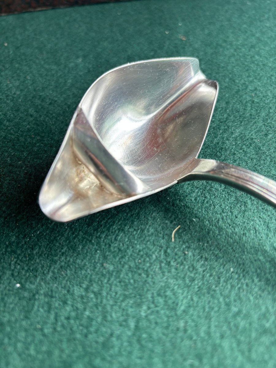 Lean Fat Sauce Spoon In Silver Metal-photo-3
