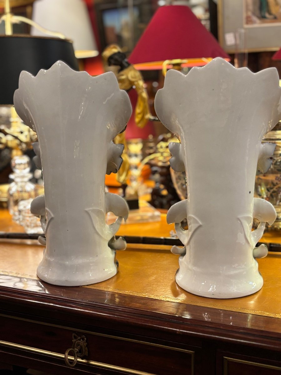 Large Pair Of Wedding Vases Ht 35cm-photo-2