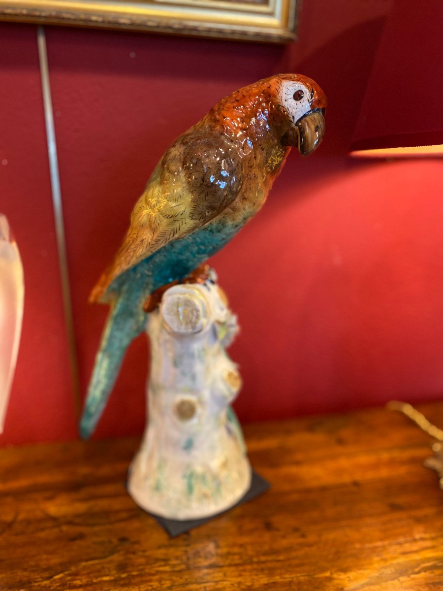 Very Beautiful Porcelain Parrot 37cm