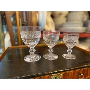Service Of Glasses Model Trianon From Maison Saint-louis In Perfect Condition