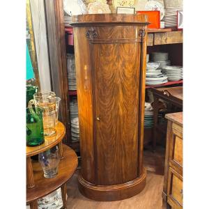 Somno, Colonne, Cabinet Cylindrique En Acajou XIXème ht 133cm