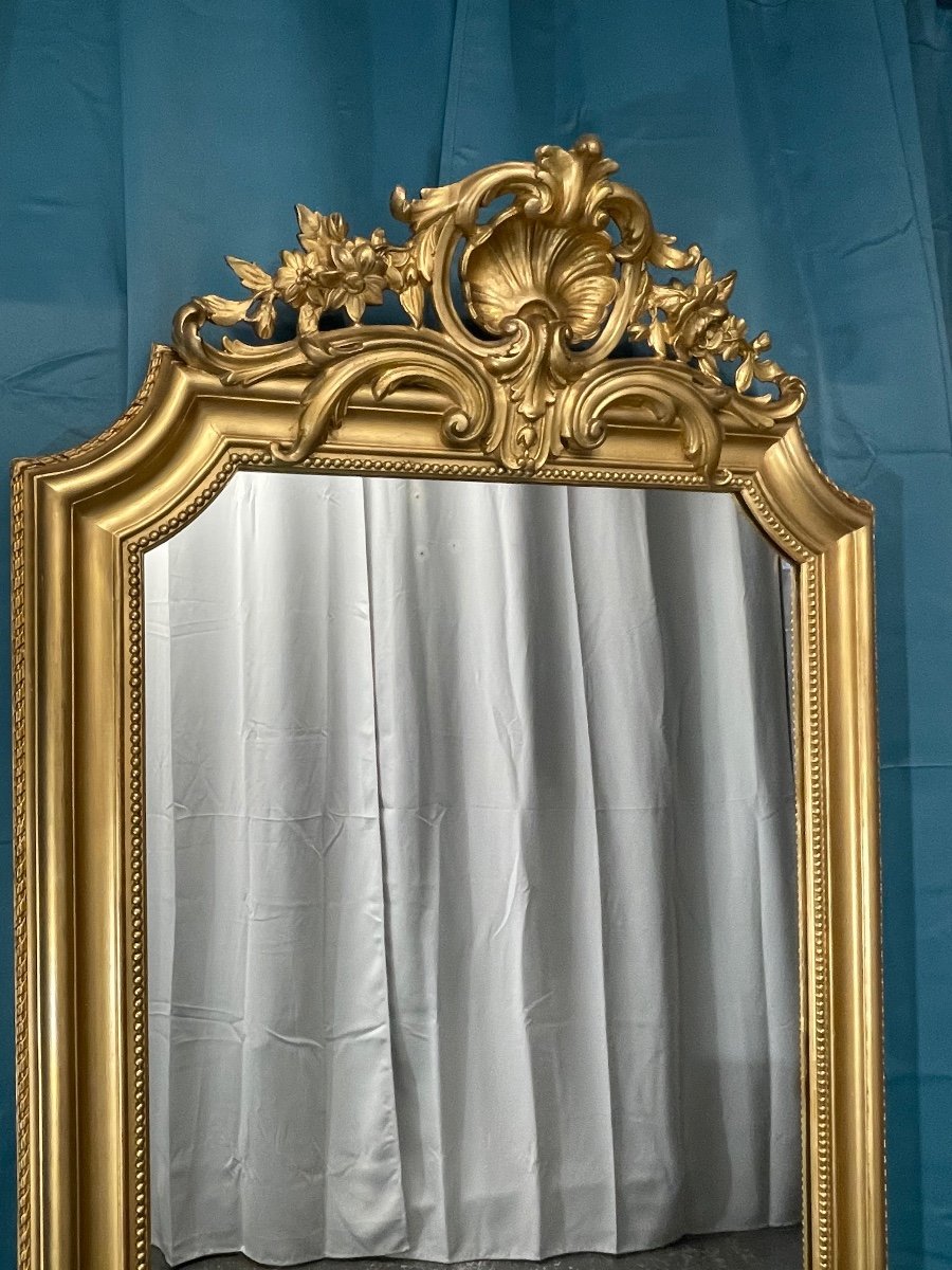 Mirror 150x84 Cm XIXth Napoleon III, Very Good Condition-photo-4