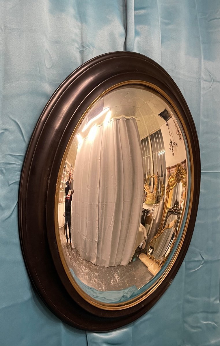Large High Witch Mirror 90 X 75 Cm Napoleon III Period-photo-3