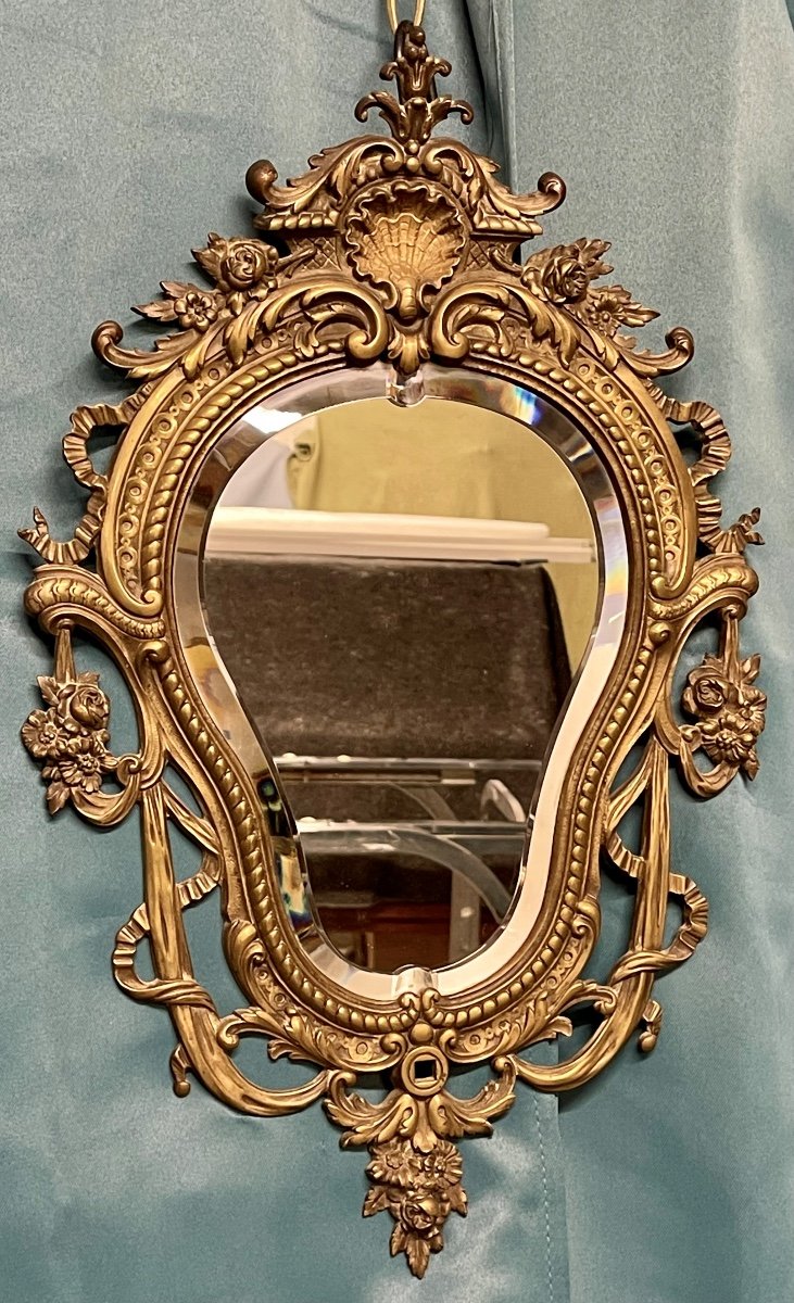 Bronze Mirror Napoleon III Period High 52.5 X 33 