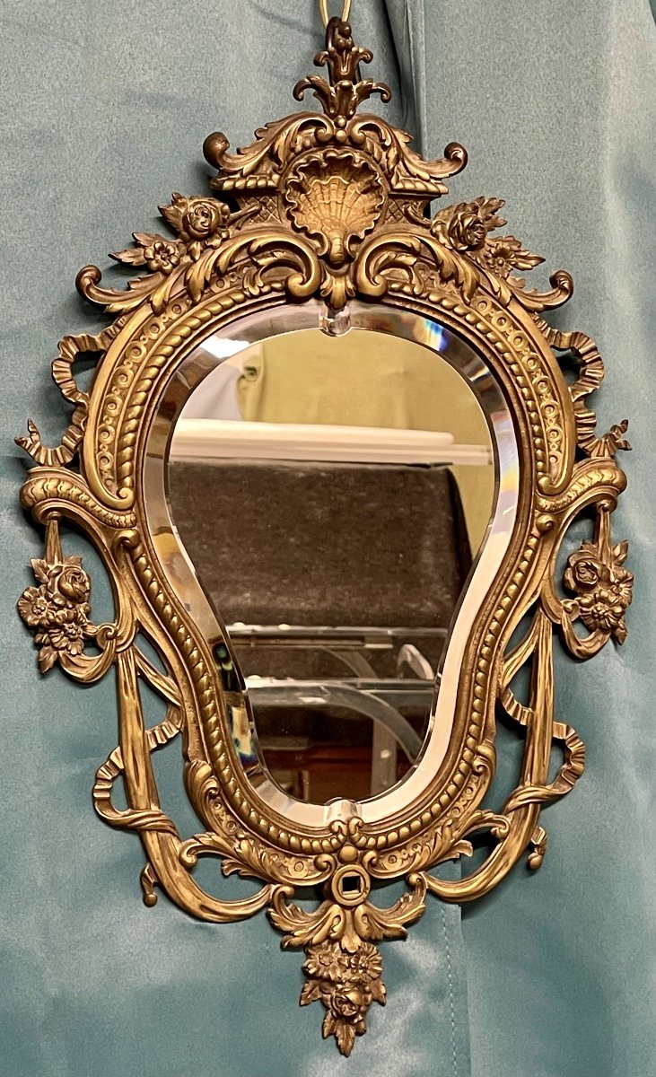 Miroir En Bronze époque Napoléon III Haut 52,5 X 33 