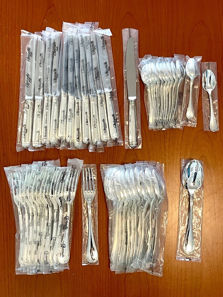 Christofle Malmaison New Cutlery Set 48 Pieces In Blister-photo-2