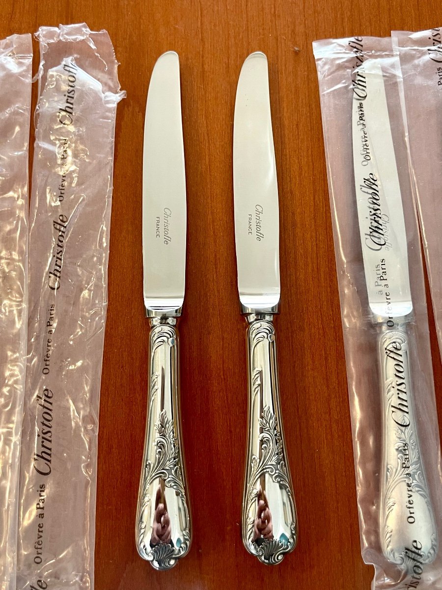 Christofle Marly, 12 Cheese Knives, Entremets, Desserts, 19.5 Cm, New  -photo-4