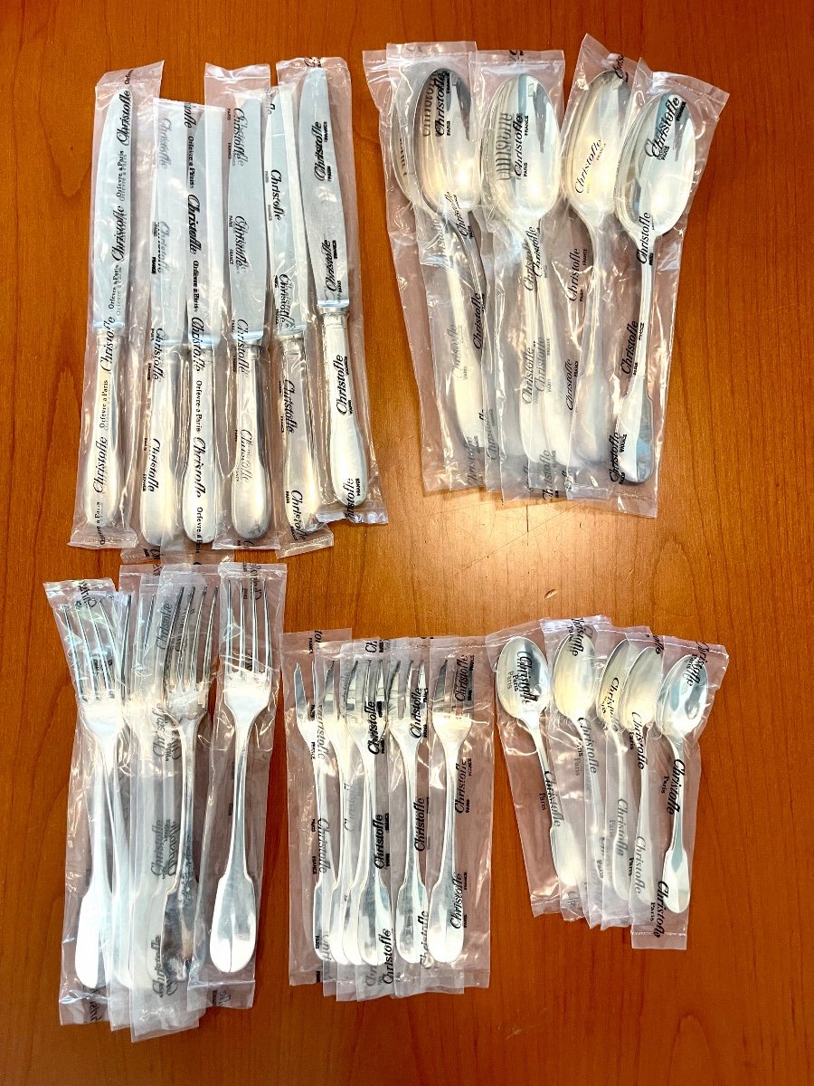 Christofle Cluny Cutlery Set For 6 People 30 Place Settings New In Blister Pack -photo-2