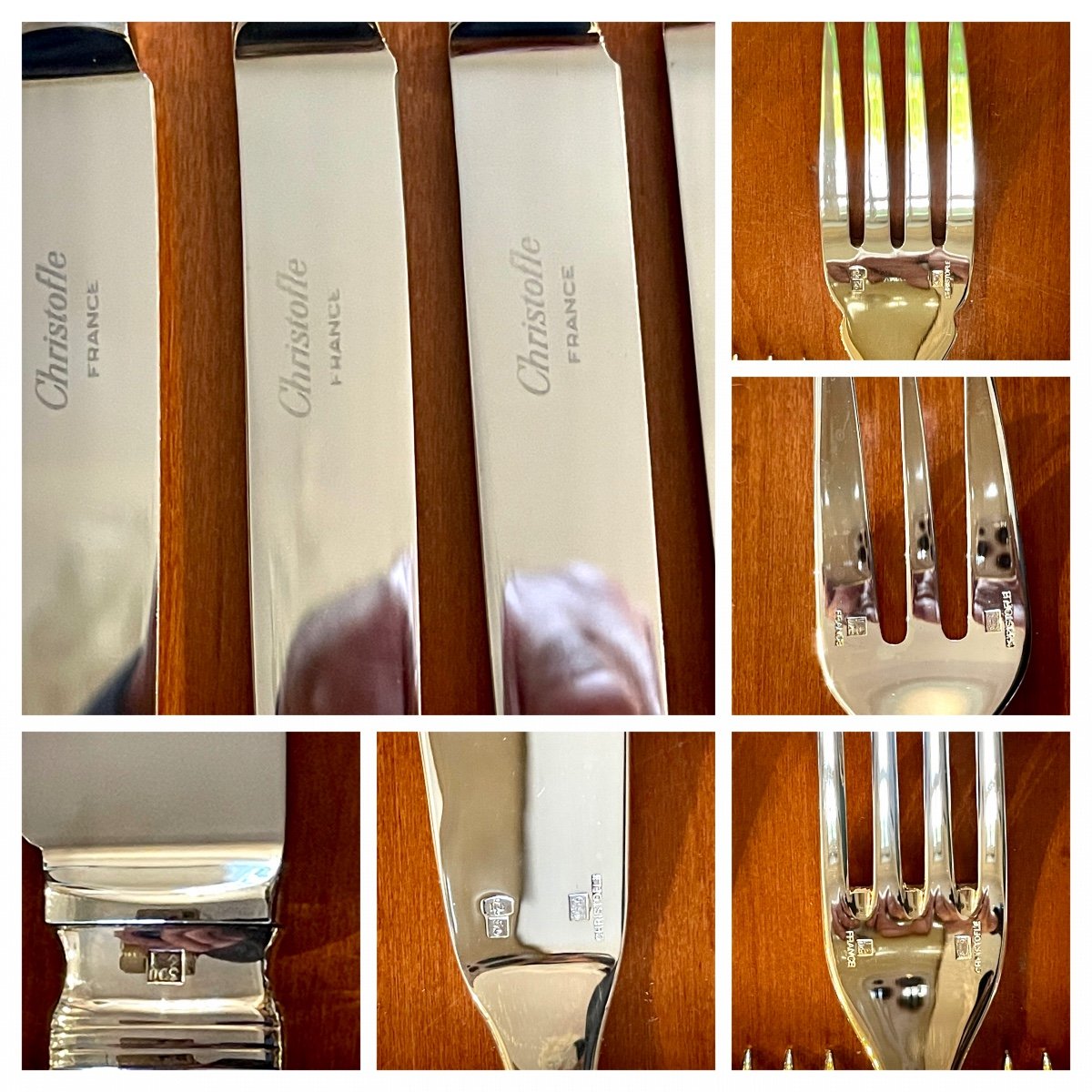 Christofle Atlantide, 100-piece Cutlery Set, Excellent Condition, With Silverware.-photo-3