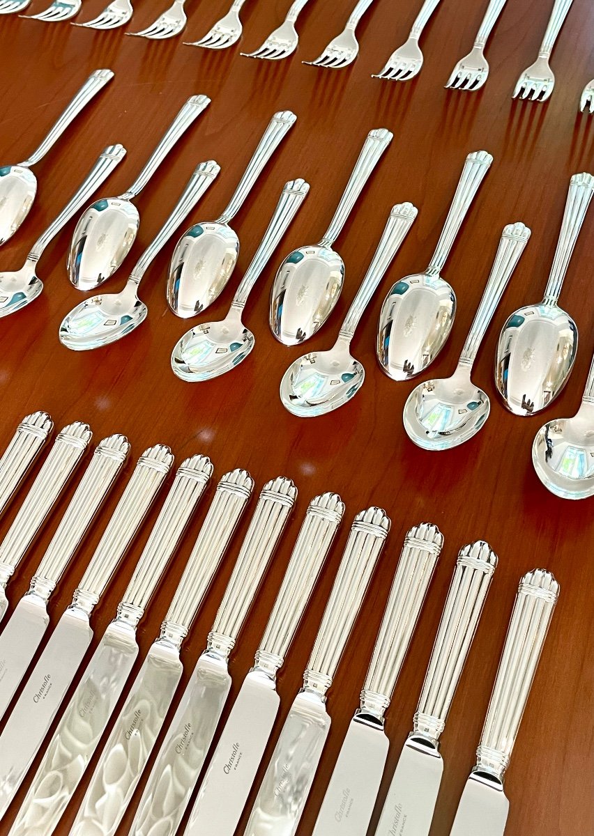 Christofle Aria, 49-piece Cutlery Set, Excellent Condition -photo-2