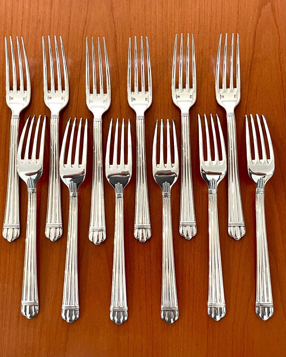 Christofle Aria, 49-piece Cutlery Set, Excellent Condition -photo-6