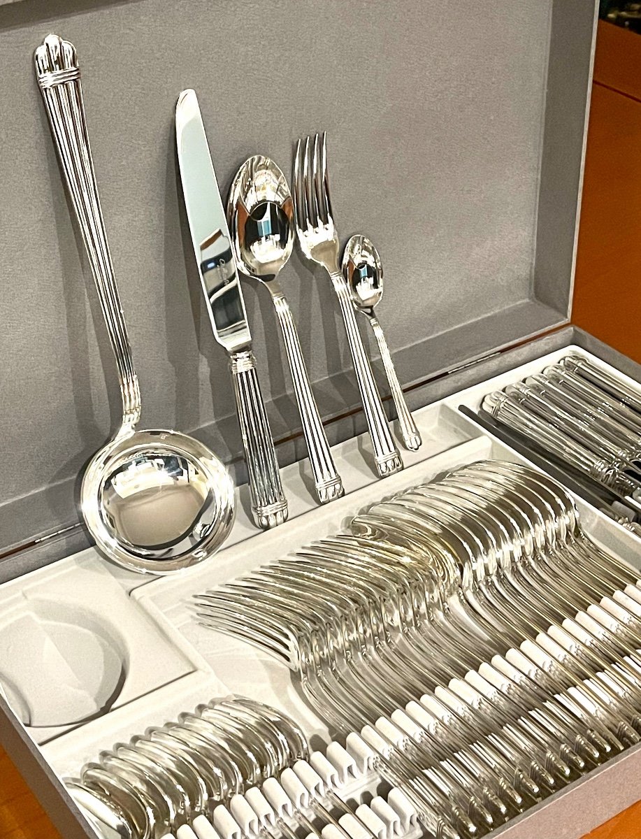 Christofle Aria, 49-piece Cutlery Set, Excellent Condition 