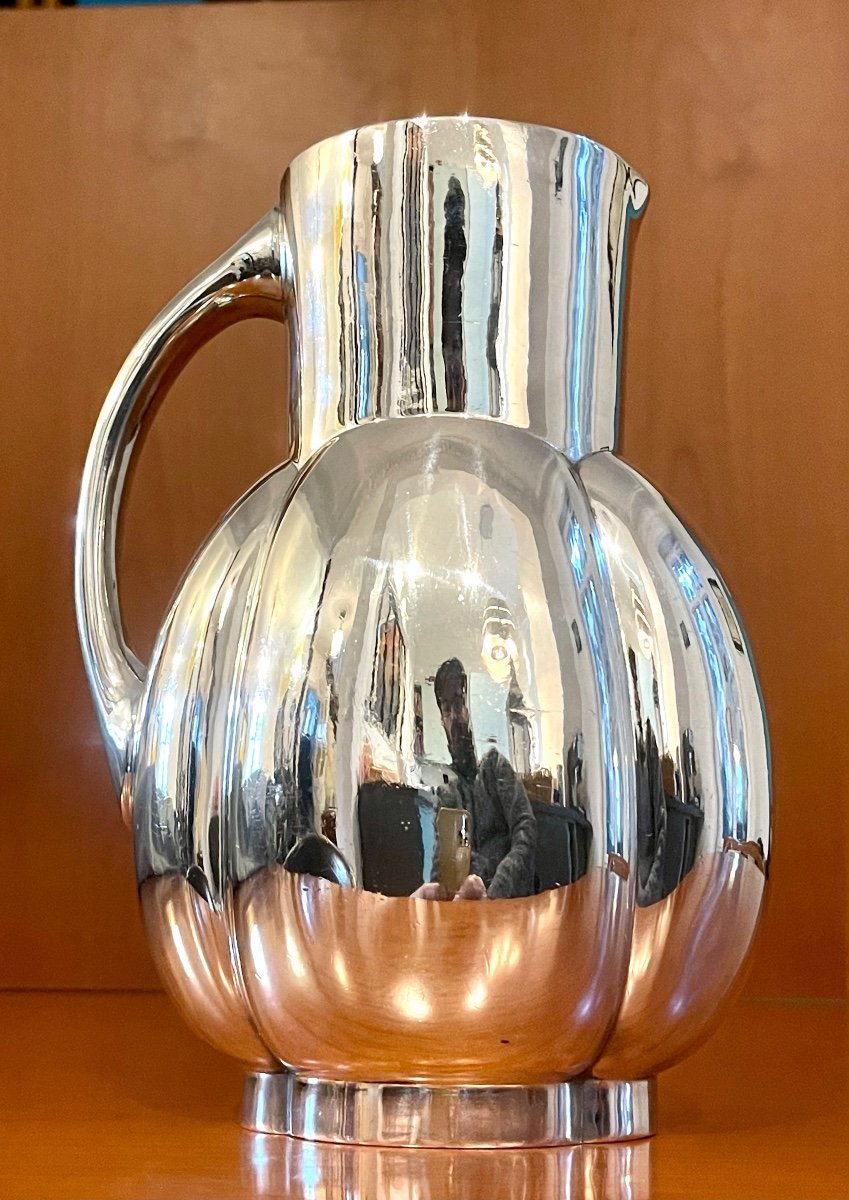 Christian Fjerdingstad, Gallia For Christofle, Art Deco Pitcher -photo-3