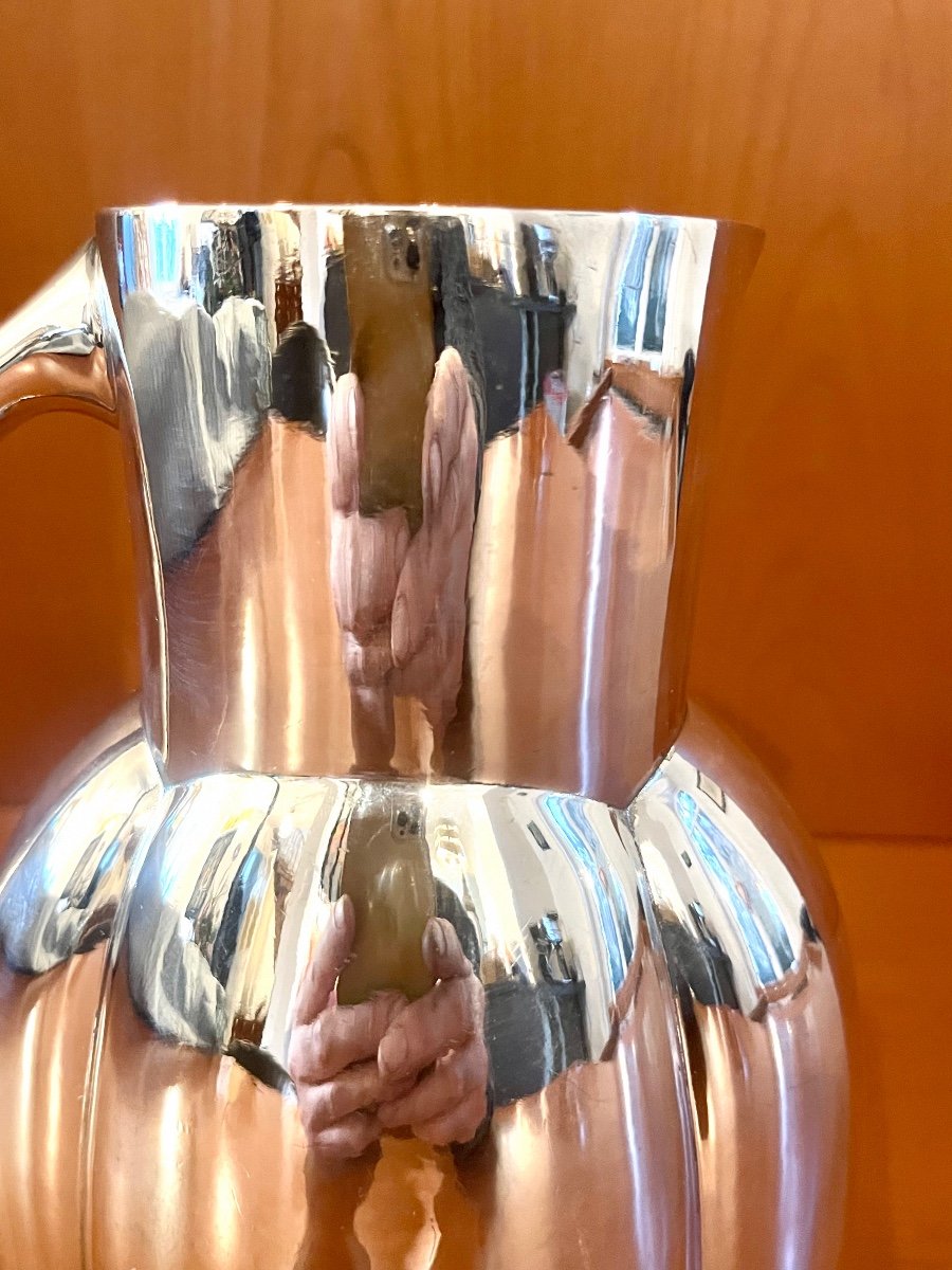 Christian Fjerdingstad, Gallia For Christofle, Art Deco Pitcher -photo-1