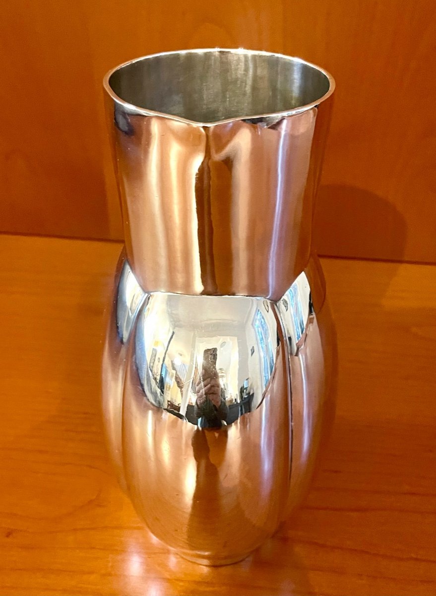 Christian Fjerdingstad, Gallia For Christofle, Art Deco Pitcher -photo-2