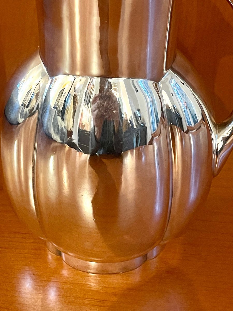 Christian Fjerdingstad, Gallia For Christofle, Art Deco Pitcher -photo-6