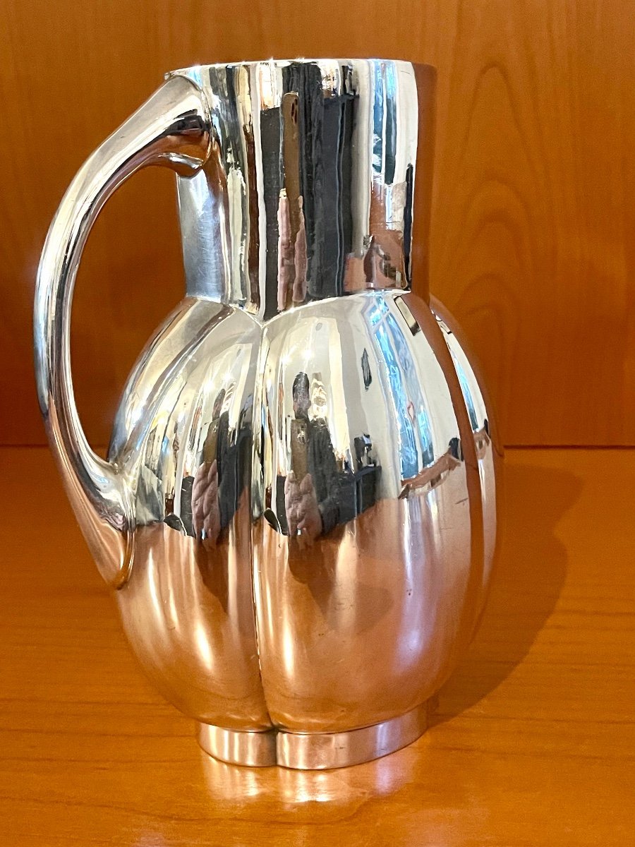 Christian Fjerdingstad, Gallia For Christofle, Art Deco Pitcher -photo-8