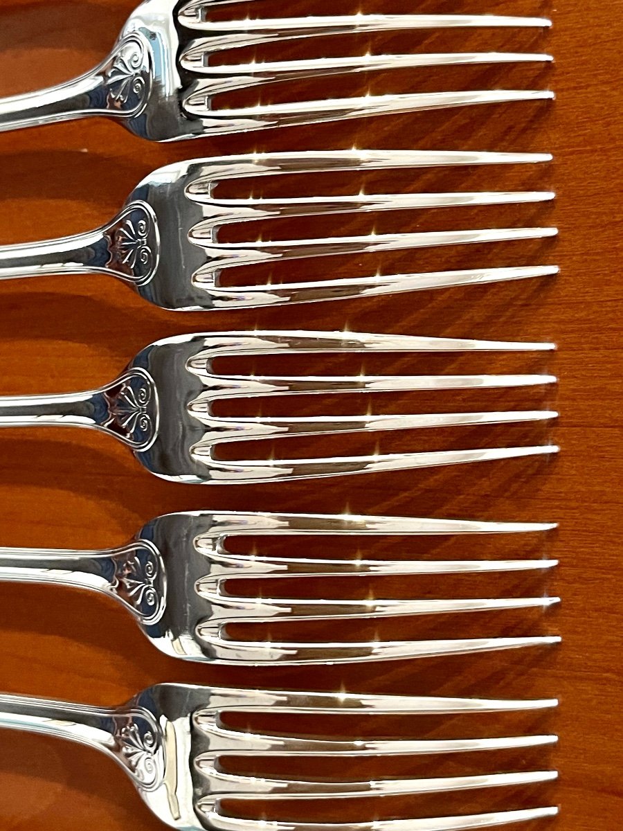 Christofle Malmaison 24 Piece Cutlery Set For 6 People, Very Good Condition -photo-5