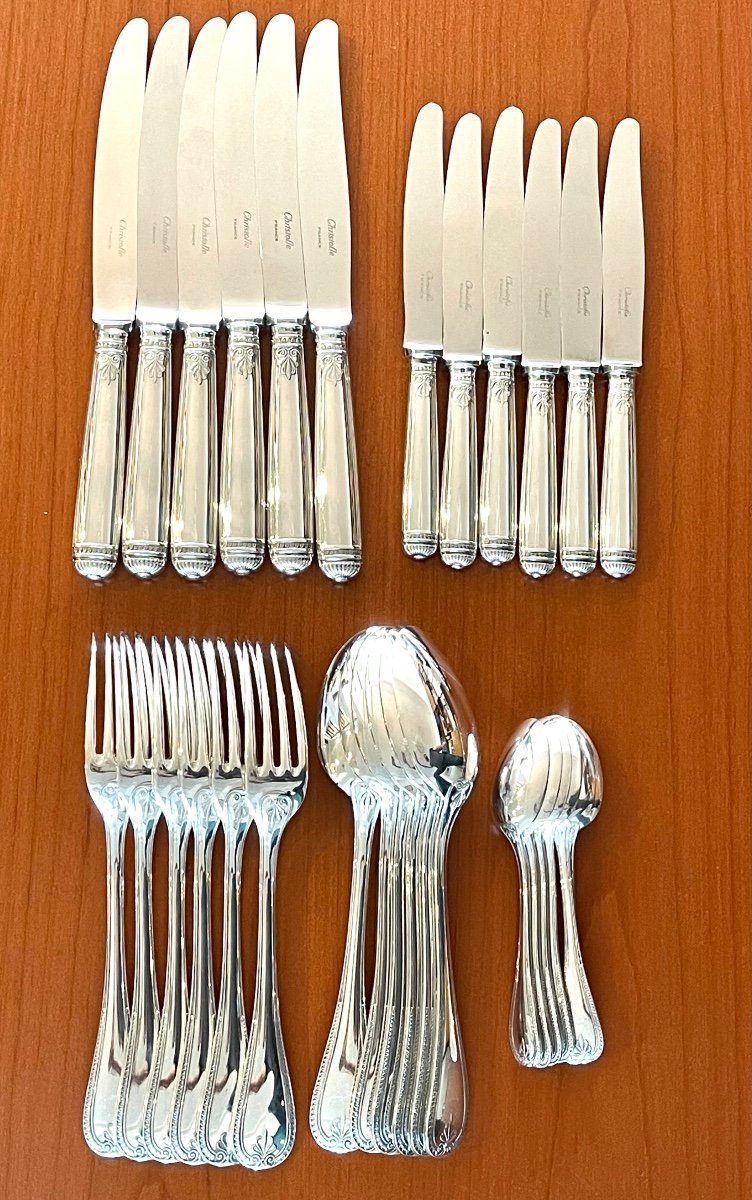 Christofle Malmaison .30 Piece Cutlery Set For 6 People 