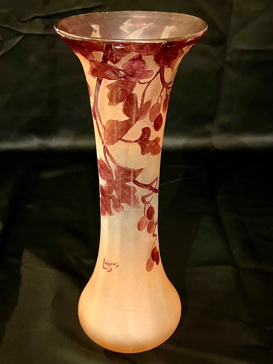 François-théodore Legras  Vase Série Rubis Haut 35 Cm -photo-4