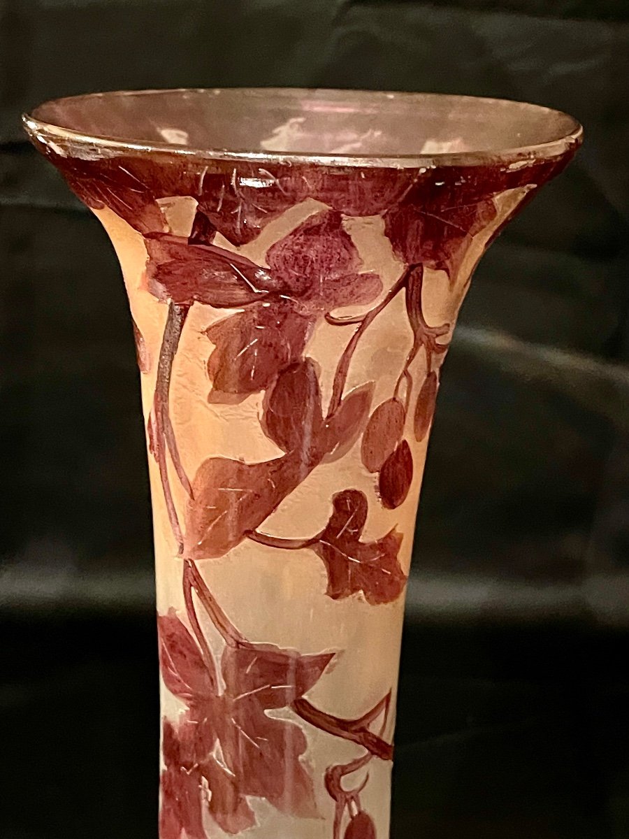 François-théodore Legras  Vase Série Rubis Haut 35 Cm -photo-4