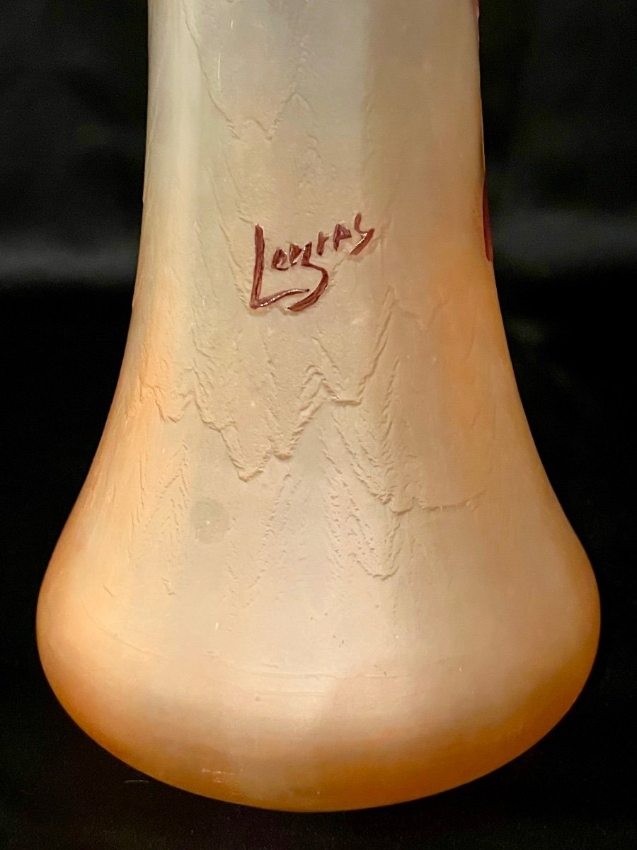 François-théodore Legras  Vase Série Rubis Haut 35 Cm -photo-6