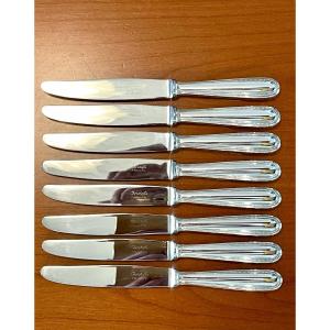 Christofle Perles 8 Entremet Dessert Knives 19.5 Cm