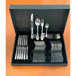 Christofle Malmaison 48 Piece Cutlery Set For 12 People Near New Condition 