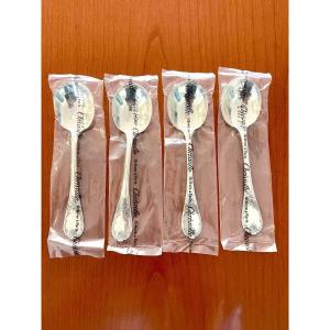 Christofle Marly, 4 Consommé Spoons (soup, Broth) 16.5 Cm (soup Spoon)