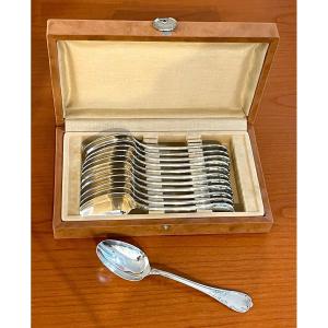 Christofle Marly 12 Dessert Spoons 17 Cm Excellent Condition 