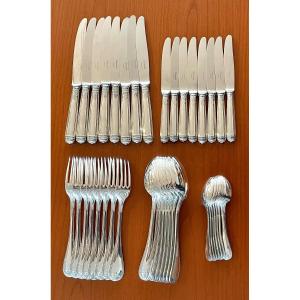 Christofle Malmaison 40 Piece Cutlery Set For 8 People Very Good Condition 