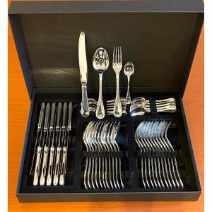 Christofle Rubans Croisés, 48-piece Cutlery Set, 12 People, New Condition 