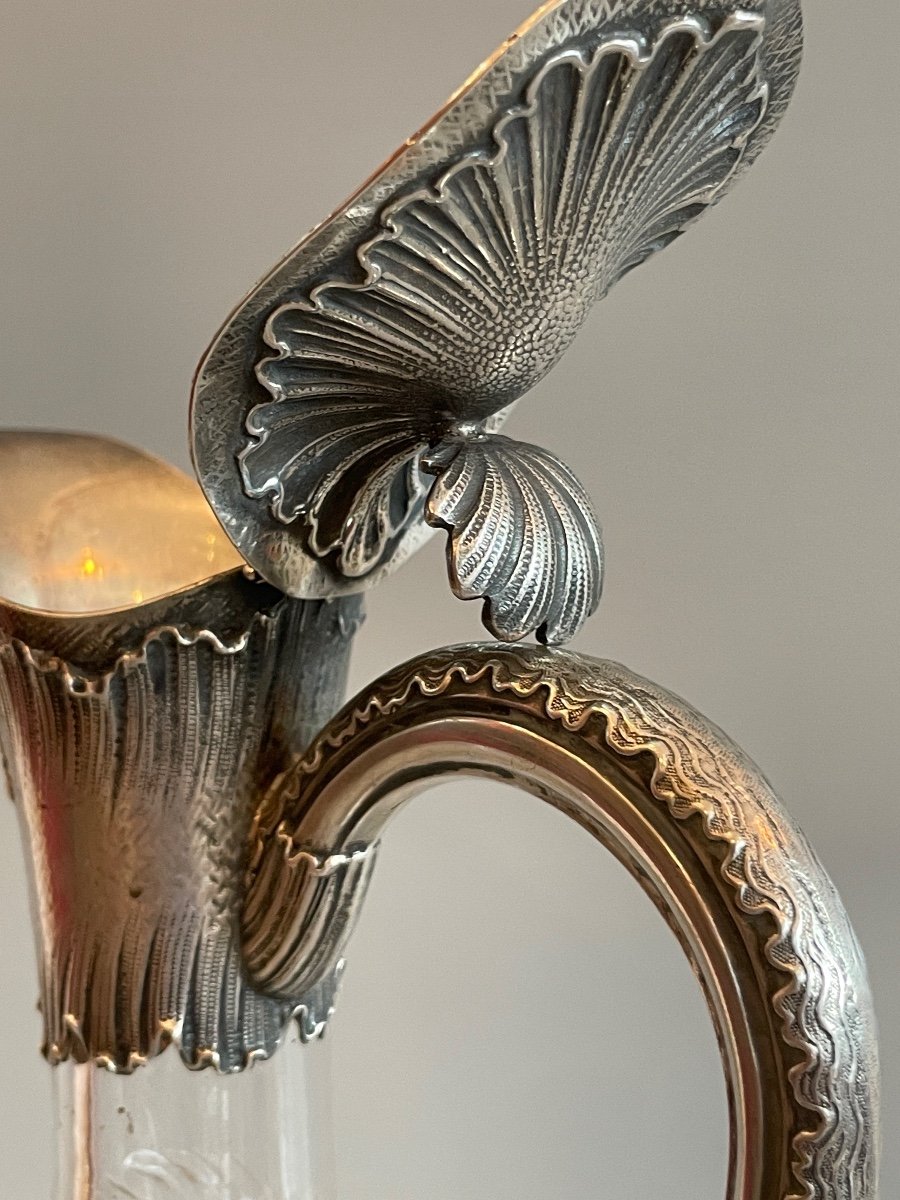 Ewer In Sterling Silver And Crystal Louis XV Style-photo-5