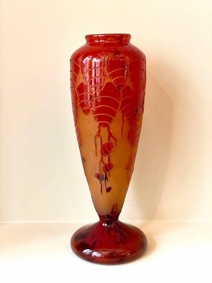 Vase « le Verre Français «  Art Déco -photo-2