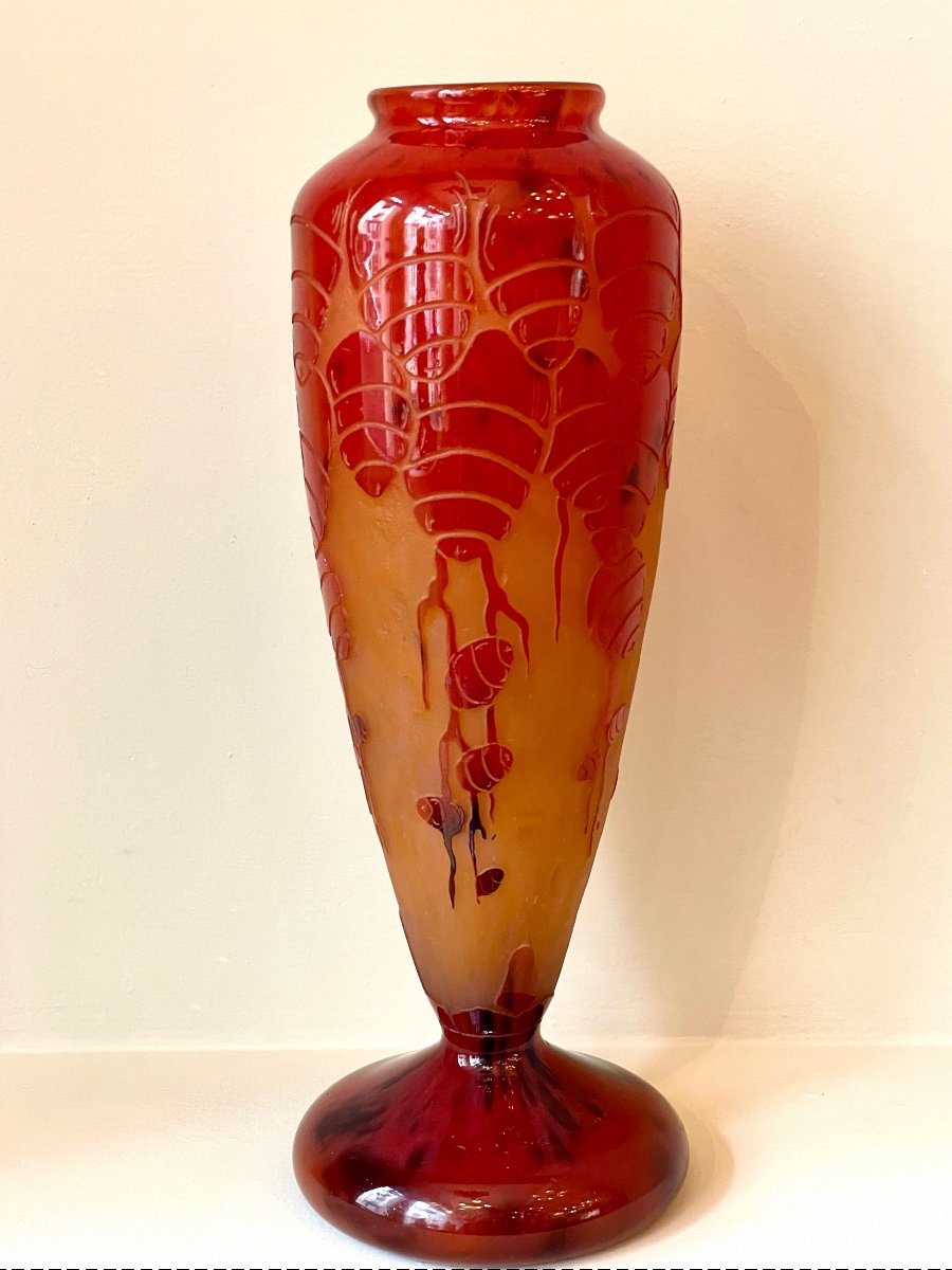 Vase « le Verre Français «  Art Déco 