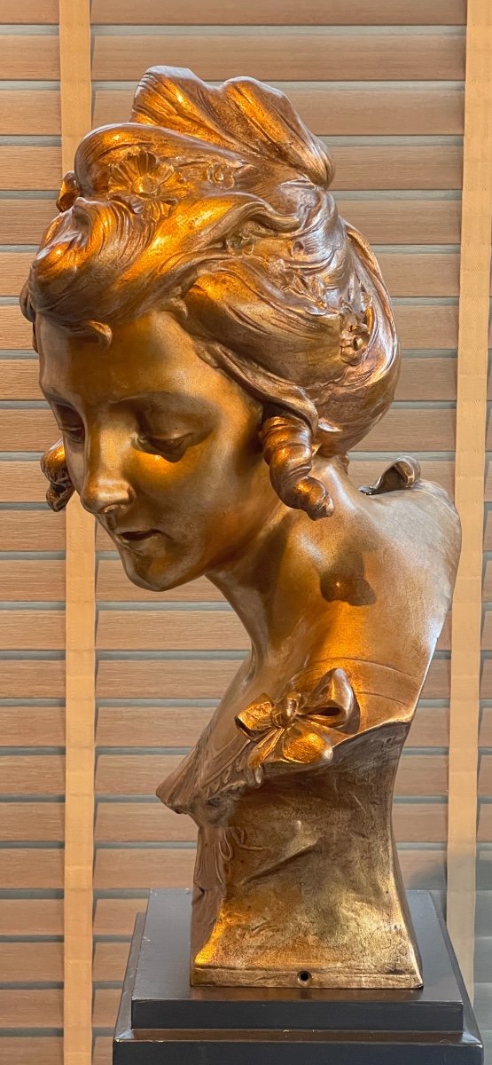 Gilt Bronze Sculpture “veronique” Jaques Marin-photo-2