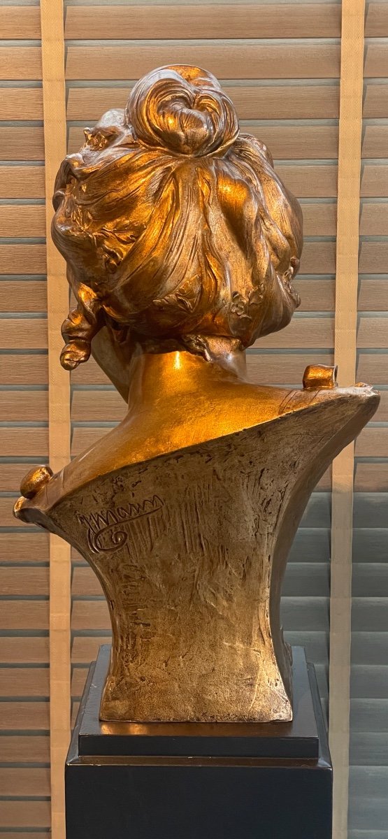 Gilt Bronze Sculpture “veronique” Jaques Marin-photo-3