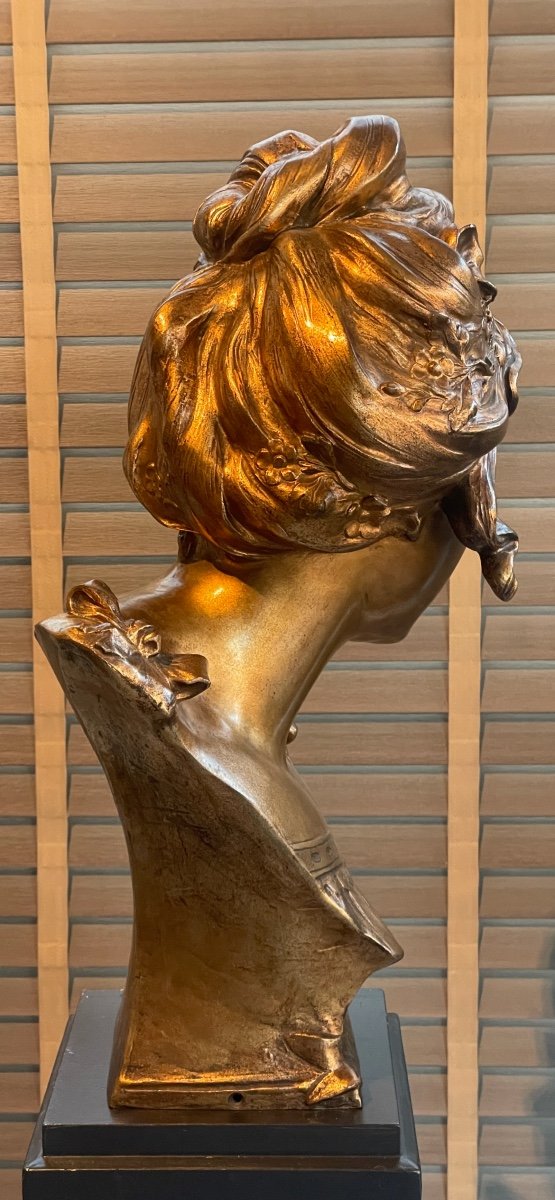 Gilt Bronze Sculpture “veronique” Jaques Marin-photo-4