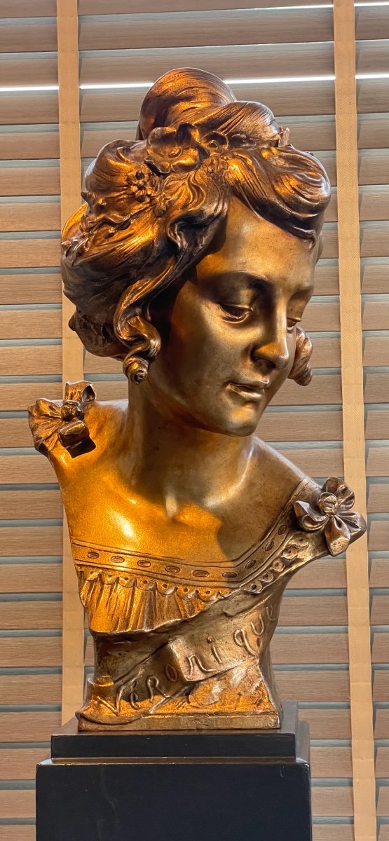 Gilt Bronze Sculpture “veronique” Jaques Marin-photo-4