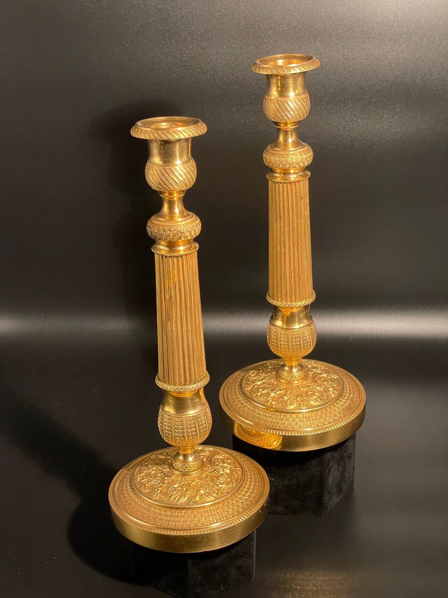 Pair Of Empire Period Candlesticks-photo-1