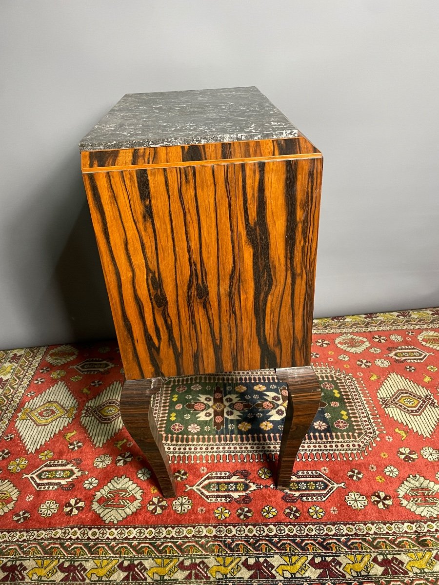 Art Deco Period Macassar Ebony Commode -photo-3