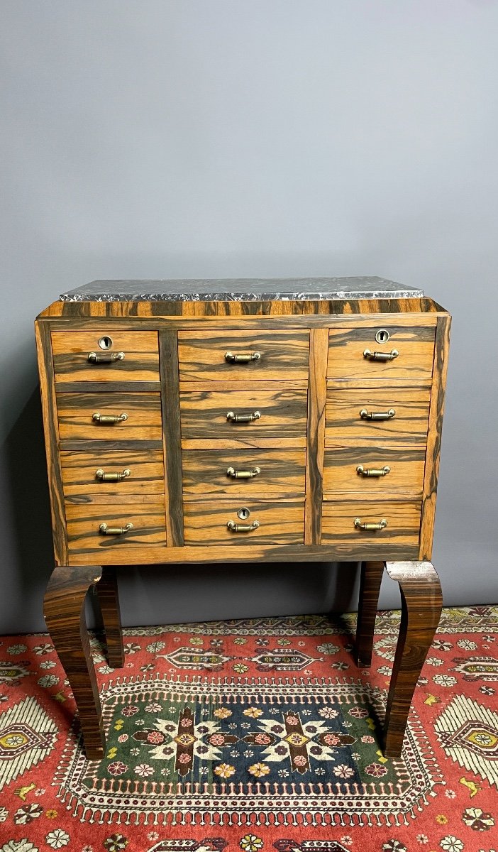 Art Deco Period Macassar Ebony Commode 