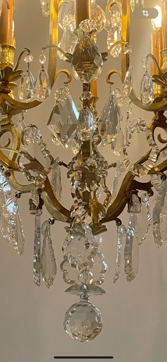 Lustre Cage De Style Louis XV En Cristal -photo-3