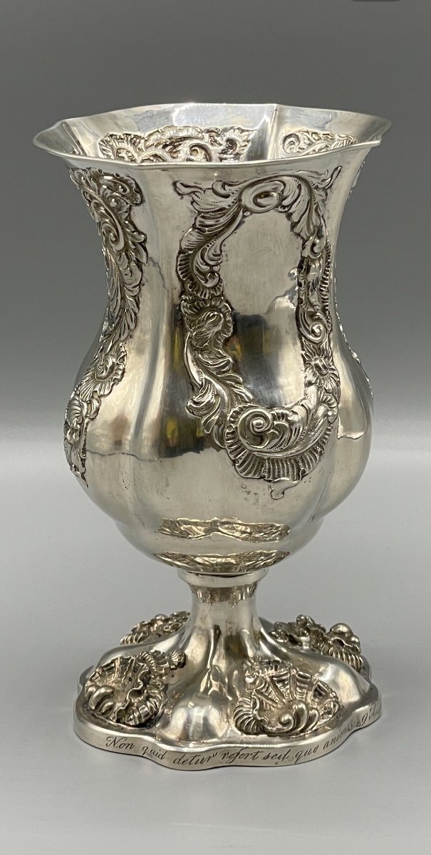 Vase Autrichien De Style Louis XV En Argent Ma-photo-4