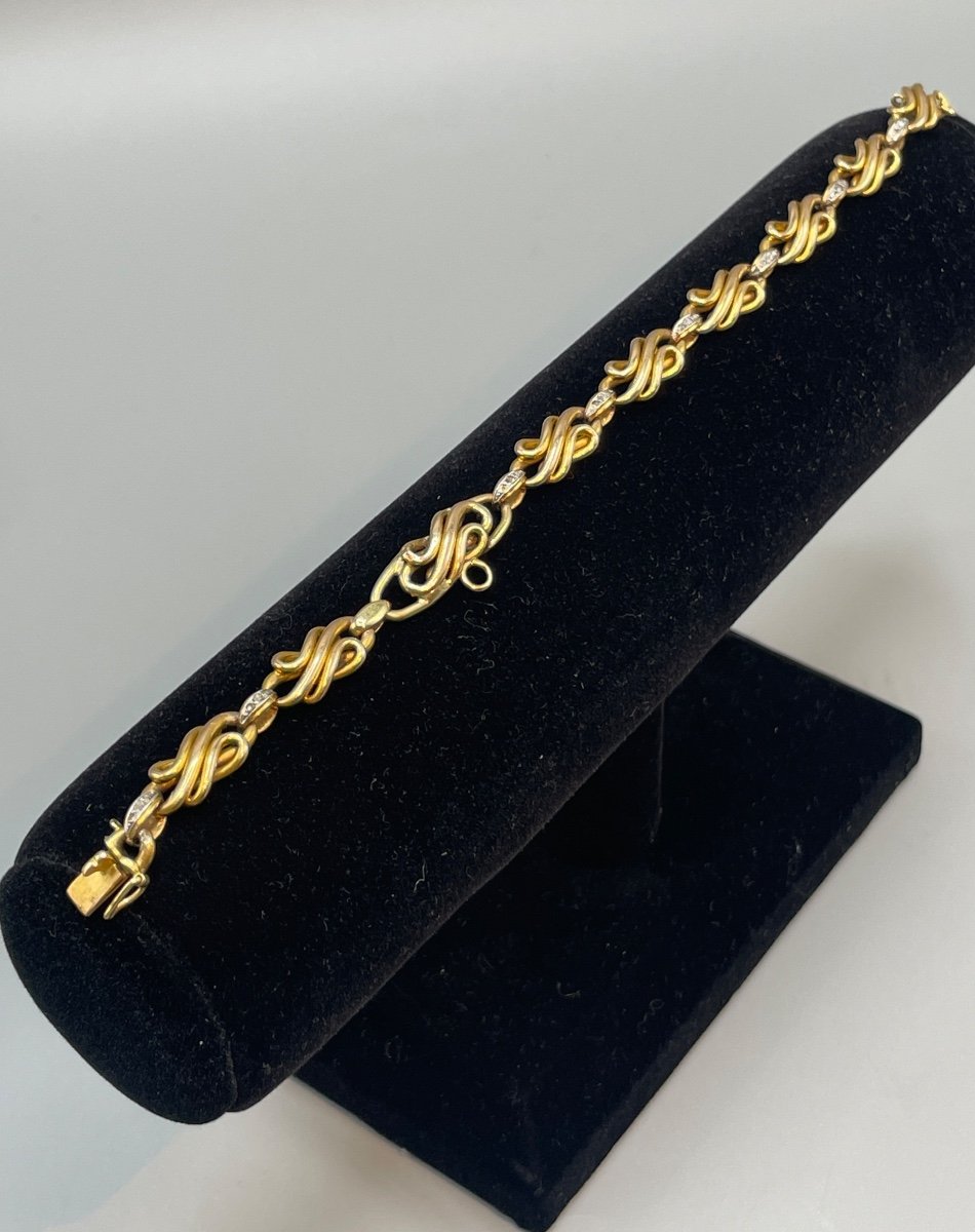 Bracelet En Or 18kt Serti De Brillant